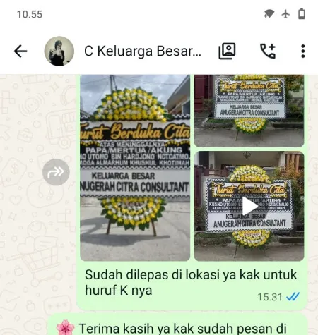 Pengiriman Papan Bunga Duka Kronjo